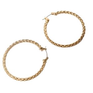 EUC 💞 Gold small swirl pen clasp hoop earrings